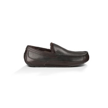 Мужские мокасины Ugg Men's Ascot Black Chocolate leather